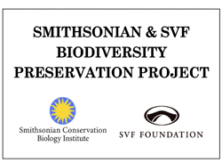 Smithsonian and SVF Biodiversity Preservation Project logo